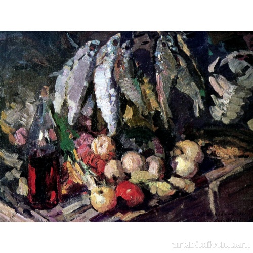 Рыбы, вино и фрукты