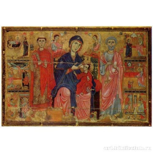 Алтарная доска. Кормящая Мадонна с апостолом Петром и св. Леонардом