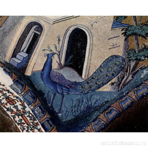 Мозаики из церкви Кахрие-джами в Стамбуле. Павлин