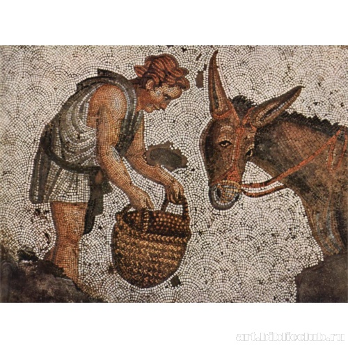 Ребёнок и осёл. Фрагмент