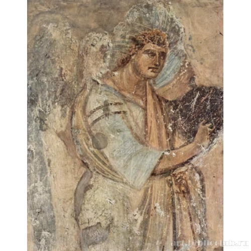 Фреска в центральном нефе Санта Мария Антиква. Ангел, приносящий благую весть