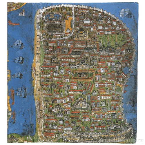 Карта Константинополя. Лондон, Британский музей