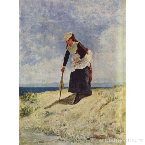 Девушка на морском берегу