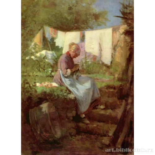 Штопающая старуха