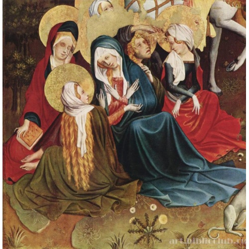 Алтарь св. Фомы, фрагмент центральной части; Святые жены у креста Христова