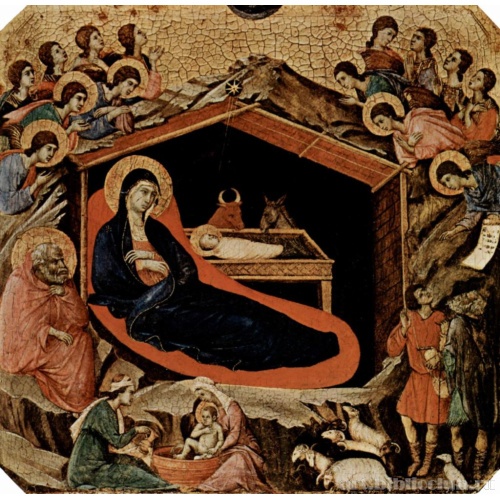 пределла со сценами из детства Иисуса и пророками, Рождество Христово