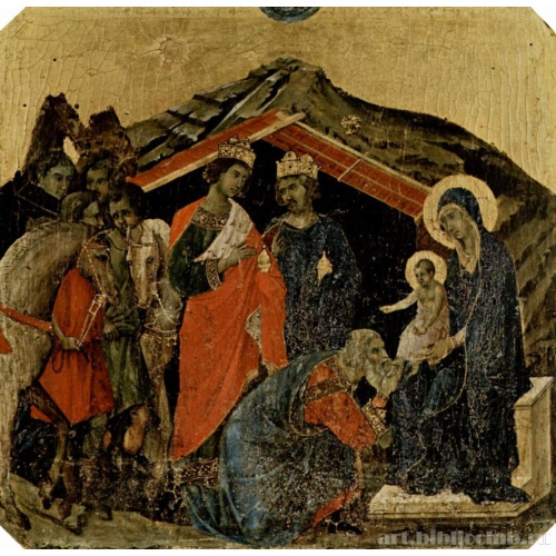 пределла со сценами из детства Иисуса и пророками, Поклонение волхвов