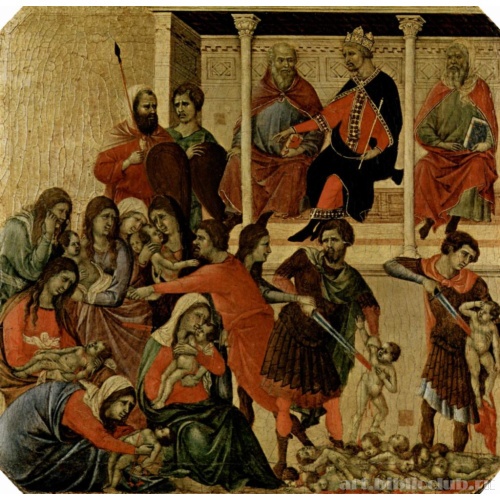 пределла со сценами из детства Иисуса и пророками, Избиение младенцев