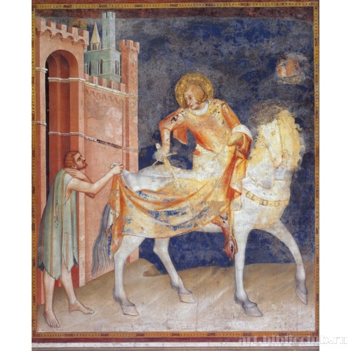 Святой Мартин отдает свой плащ нищему