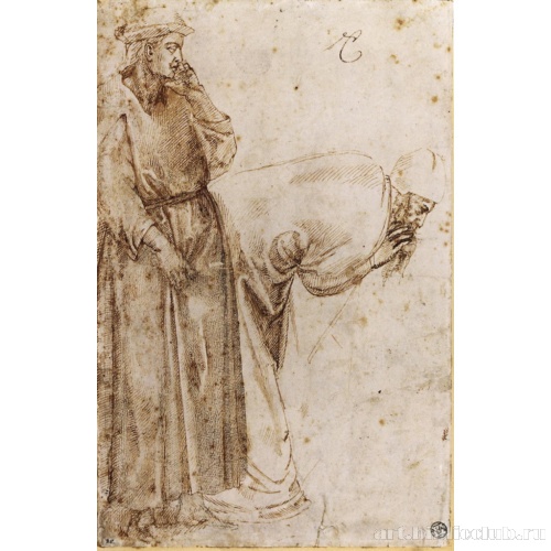 Зарисовка композиции Джотто «Вознесение Иоанна Богослова»