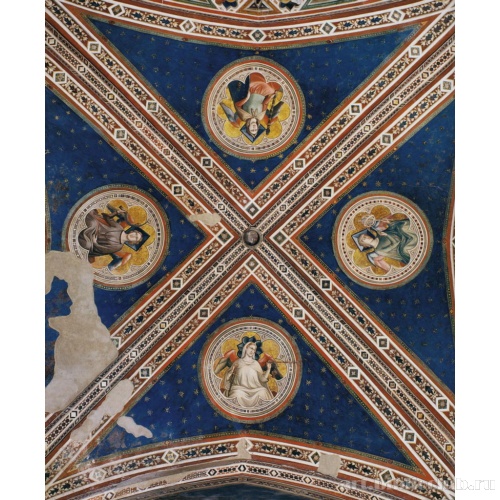 Аллегории добродетелей: Правосудие - восточная часть, Мудрость - южная, Умеренность - северная, Сила - западная