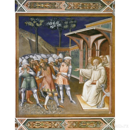 Бенедикт уличает во лжи переодетого в короля оруженосца Ригго