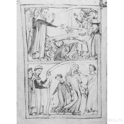 Врач лечит женщину; Женщина, отказывающаяся от лекарства