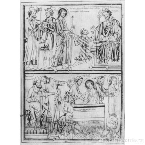 Иоанн перед Домитием; Иоанн в котле с кипящим маслом