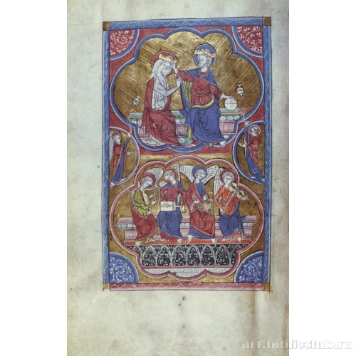 Коронование Богородицы, Ангелы, играющие на музыкальных инструментах