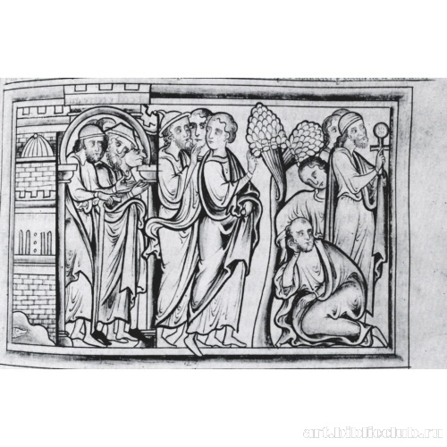 Обращенные христиане уходят из Веруламия в Уэльс, чтобы встретиться с Амфибалом