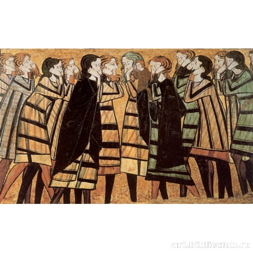 Плакальщицы, деталь росписи потолка гробницы Санчо Сайса Каррилло