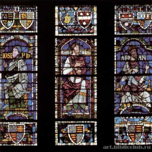 Древо Иессея, деталь с фигурой Аминадава в центре. Западное окно