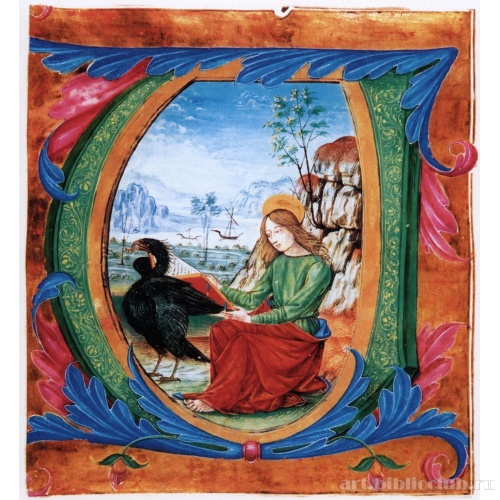 Инициал из Градуала. Иоанн на Патмосе