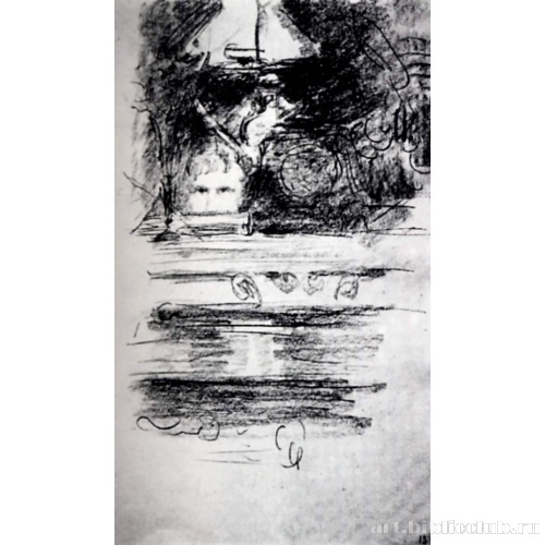 Автопортрет. Лист из тетради для набросков