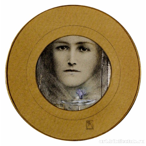 Черные глаза и голубой цветок