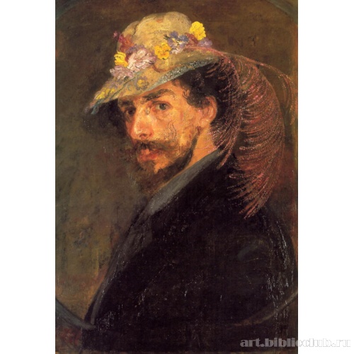 Энсор в шляпке с цветами