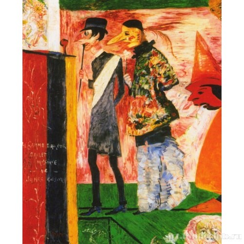 Персонажи перед афишей