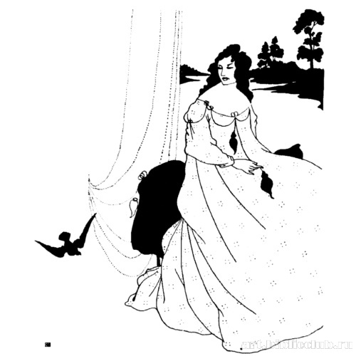 Эскиз обложки для книги «50 рисунков Обри Брдсли»