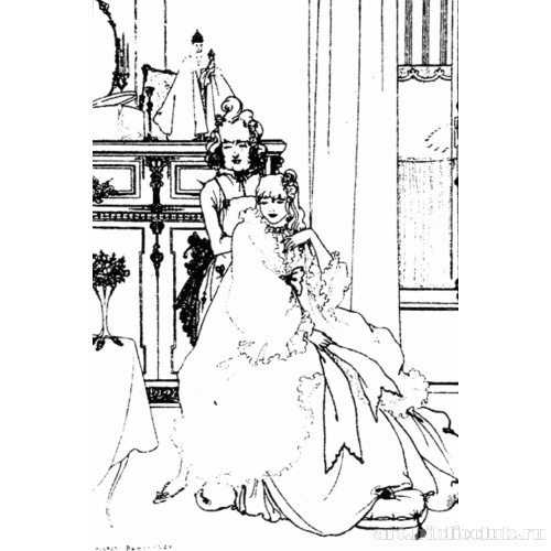 Иллюстрация к стихотворению О. Брдсли «Баллада о цирюльнике»