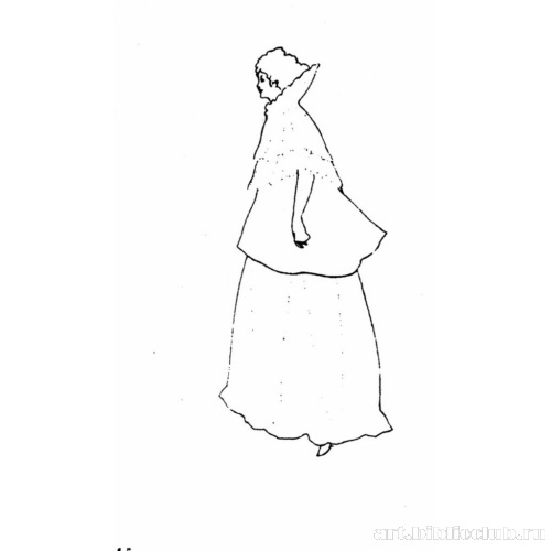 Драматическая актриса мадам Режан. Иллюстрация для альманаха «Жлтая книга»