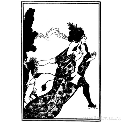 Ценезиус, склоняющий Миррину к соитию. Иллюстрация к комедии Аристофана «Лисистрата»