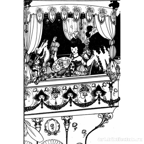 В театральной ложе. Иллюстрация к поэме А. Поупа «Похищение локона»