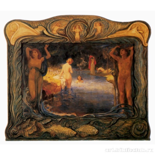 Идиллический пейзаж с купальщиками