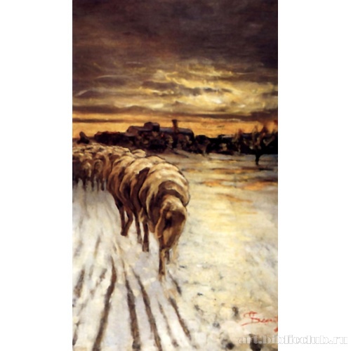 Пейзаж с овцами