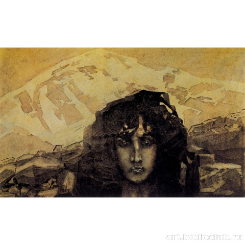 Голова демона. Иллюстрация к поэме М. Ю. Лермонтова «Демон»