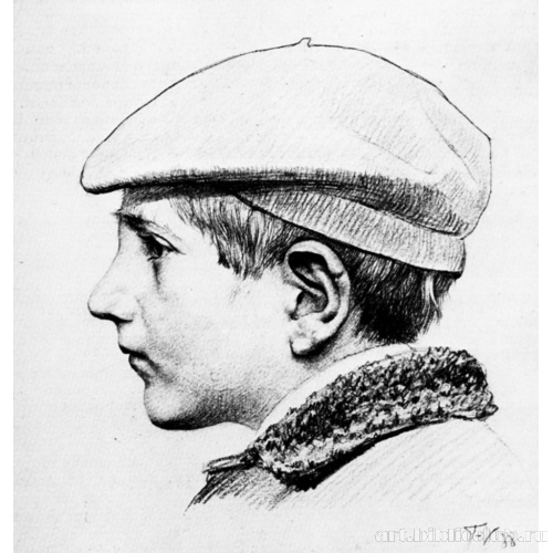 Рисунок к гравюре «Мальчик в кепке»