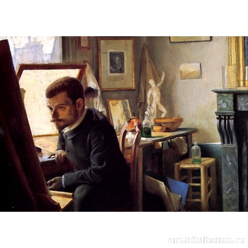 Феликс Ясинский в своей мастерской