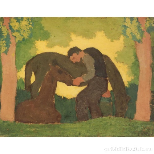 Человек с двумя лошадьми