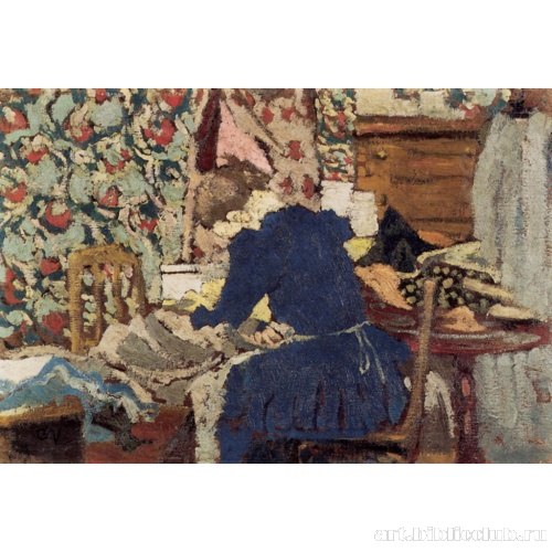 Интерьер (Мари со своей работой)