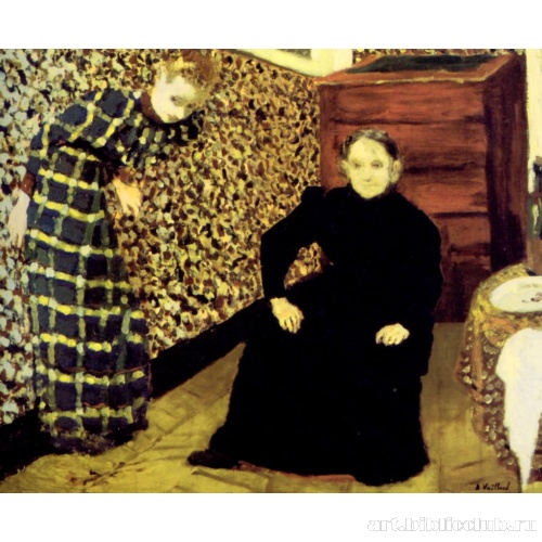 Интерьер. Мать и сестра художника