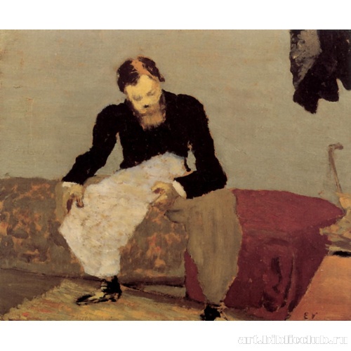 Керр-Ксавье Руссель читает газету