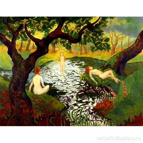 Три купальщицы с ирисами