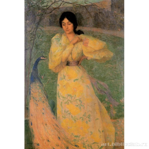 Девушка с павлином