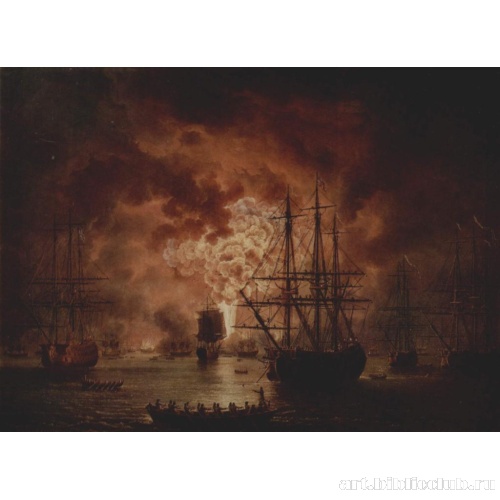 Гибель турецкого флота в сражении при Чесме