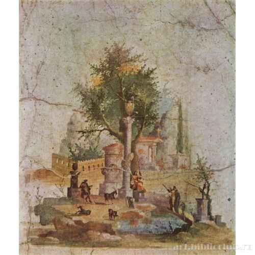 Пейзаж со священным деревом