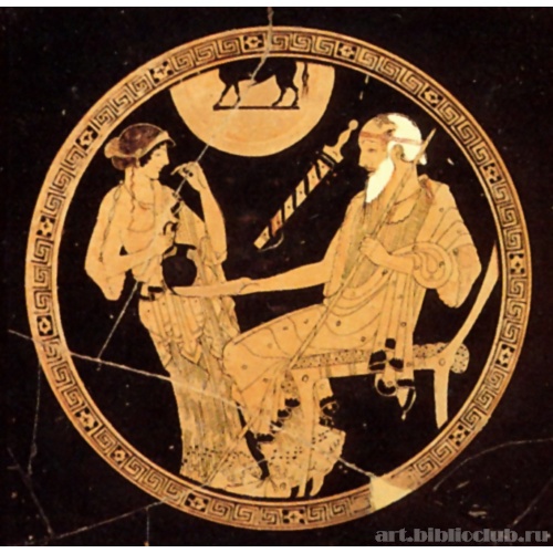 Чаша с изображением Феникса и Брисеиды, пленницы Ахилла