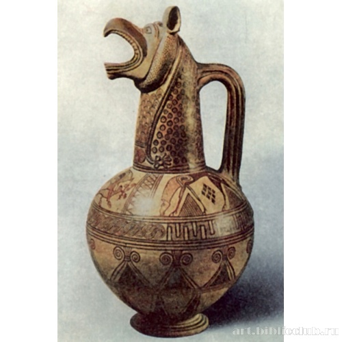 Кувшин с головой грифона с острова Эгина