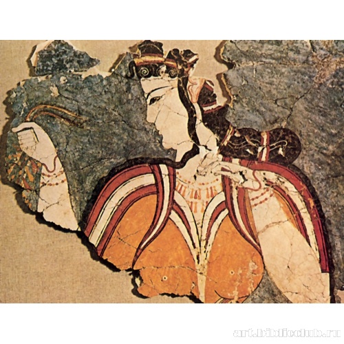 Микенская женщина. Фрагмент фрески из Микен