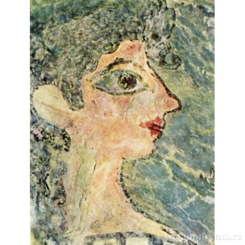 Голова так называемой Парижанки. Фрагмент фрески Кносского дворца