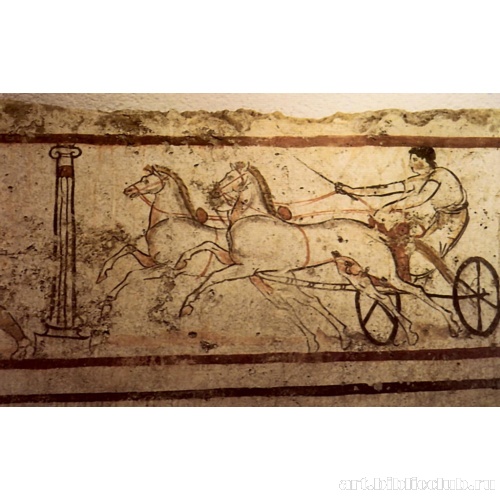 Скачки на колеснице. Запряженной двумя конями